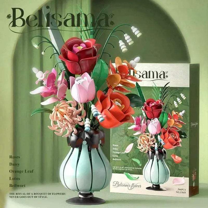 Creative Rose Building Blocks Set Model Flower Pot Gifts - ToylandEU
