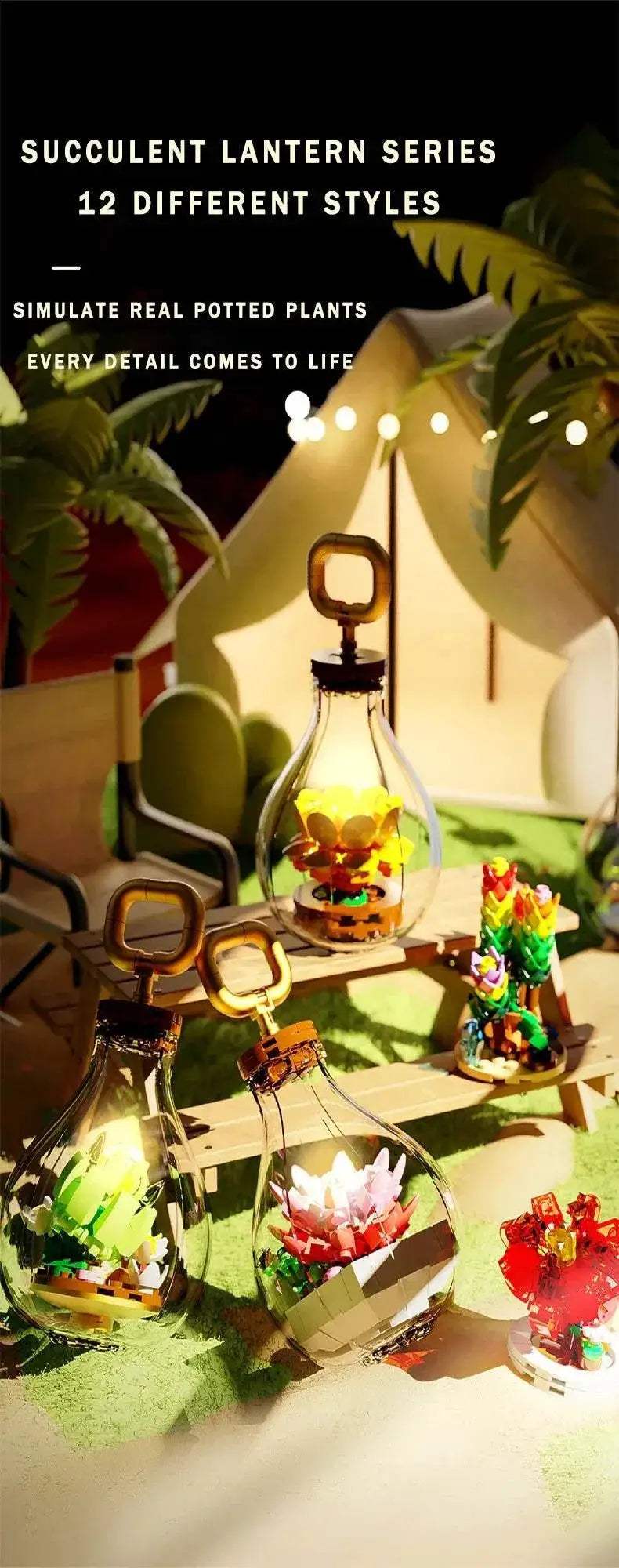 Creative Succulent Glower Bulb Building Blocks for Kids Toys - ToylandEU