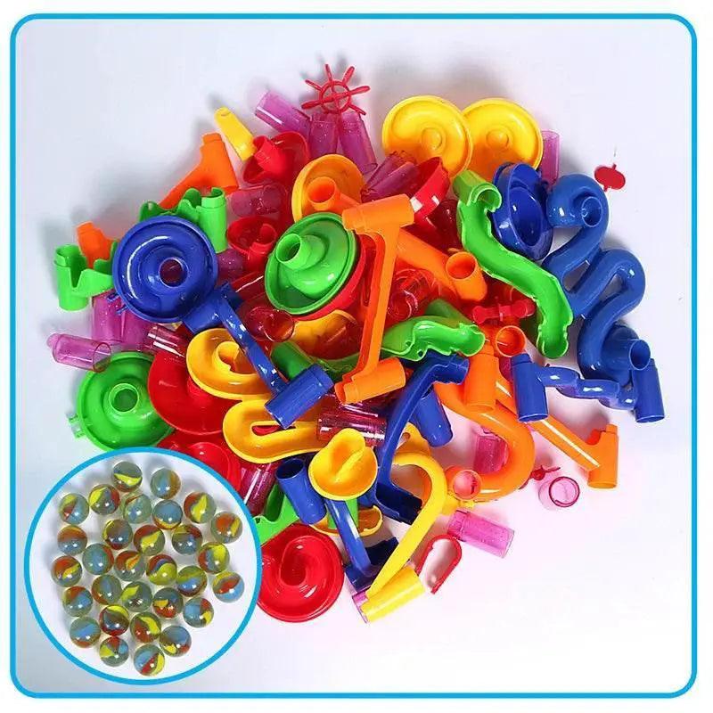  MOC Creative Track Pipe Building Blocks for Kids - Marble Race Maze Toys -  ToylandEU™