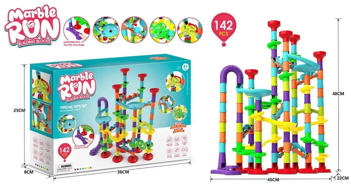  MOC Creative Track Pipe Building Blocks for Kids - Marble Race Maze Toys -  ToylandEU™