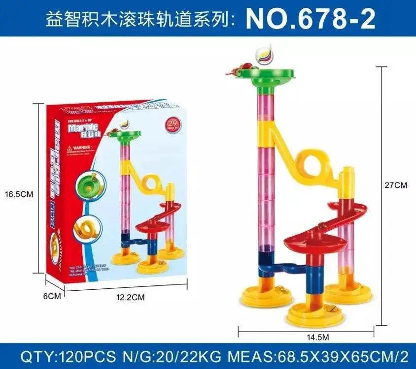  MOC Creative Track Pipe Building Blocks for Kids - Marble Race Maze Toys -  ToylandEU™
