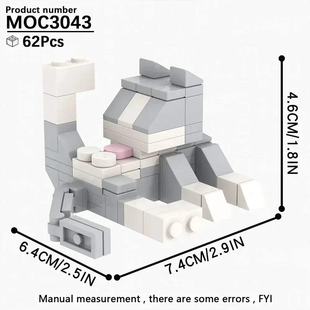 Cute Kitten BrickHeadz Building Blocks Set Ideal Gift For Adults - ToylandEU