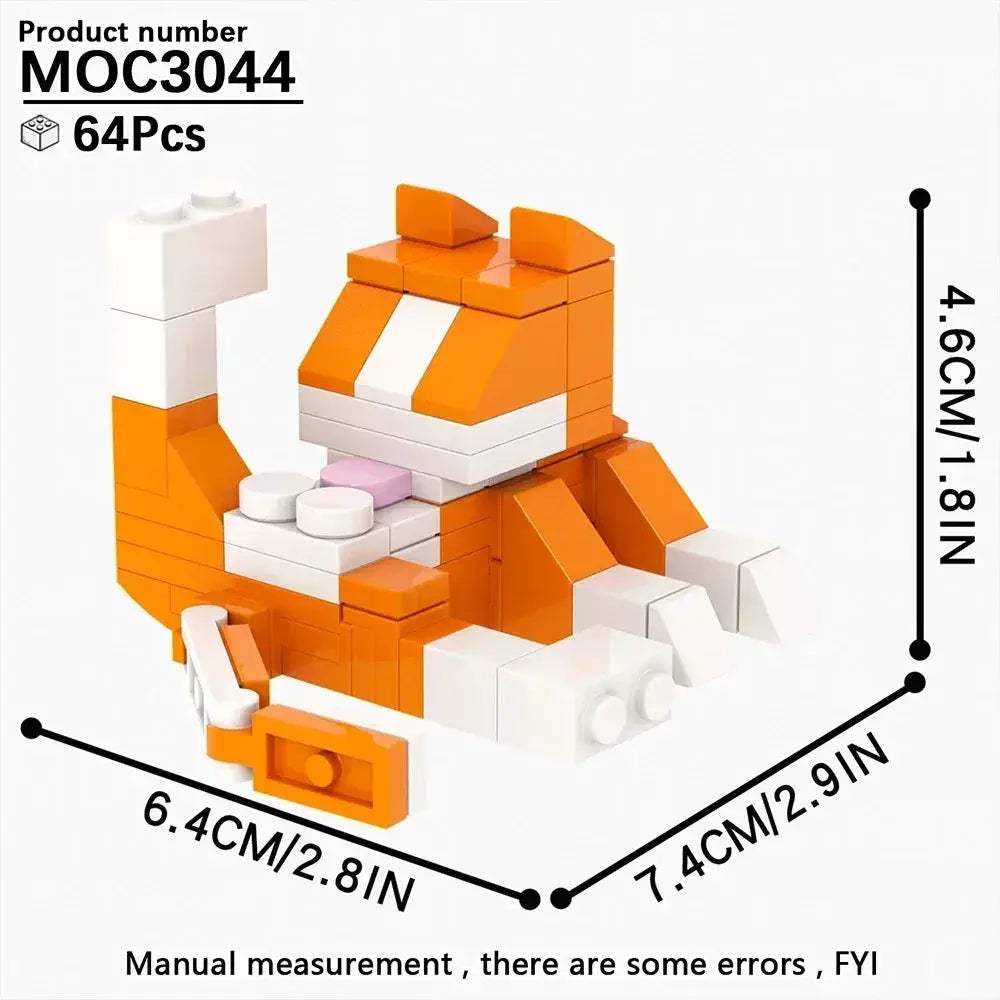 Cute Kitten BrickHeadz Building Blocks Set Ideal Gift For Adults - ToylandEU
