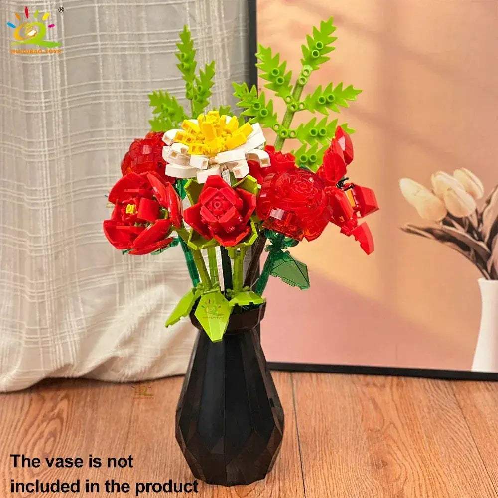 MOC DIY Eternal Bouquet Flower Building Blocks Set For Kids - ToylandEU
