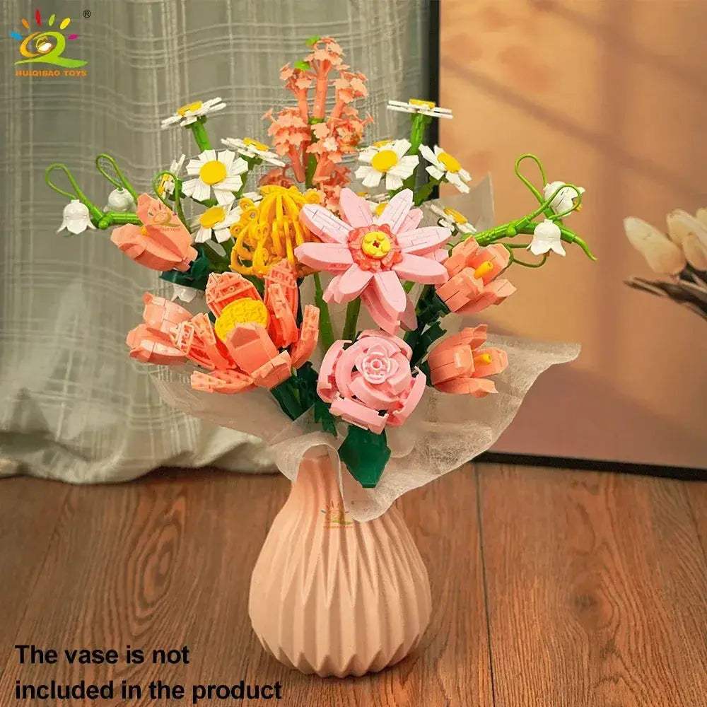 MOC DIY Eternal Bouquet Flower Building Blocks Set For Kids - ToylandEU