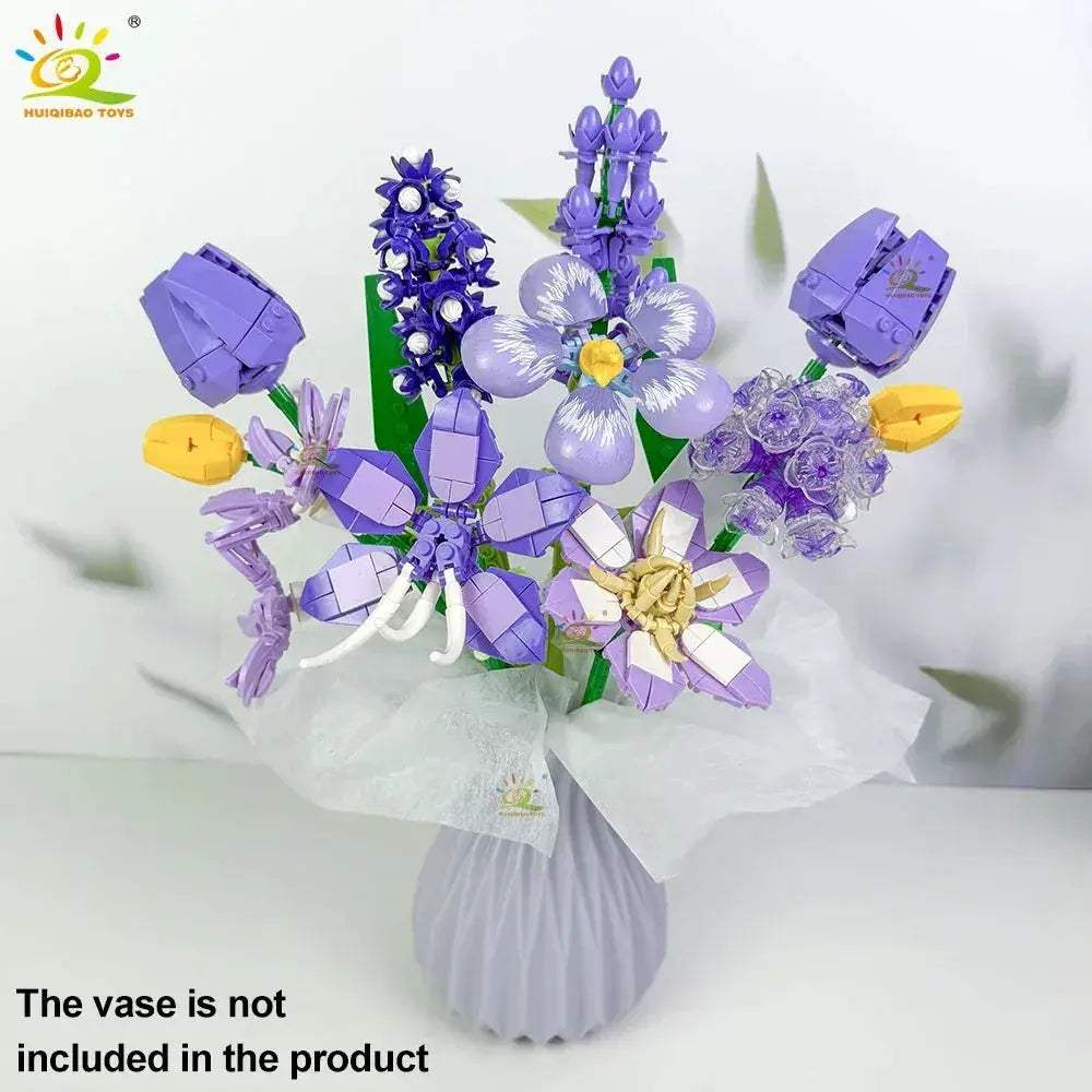 MOC DIY Eternal Bouquet Flower Building Blocks Set For Kids - ToylandEU