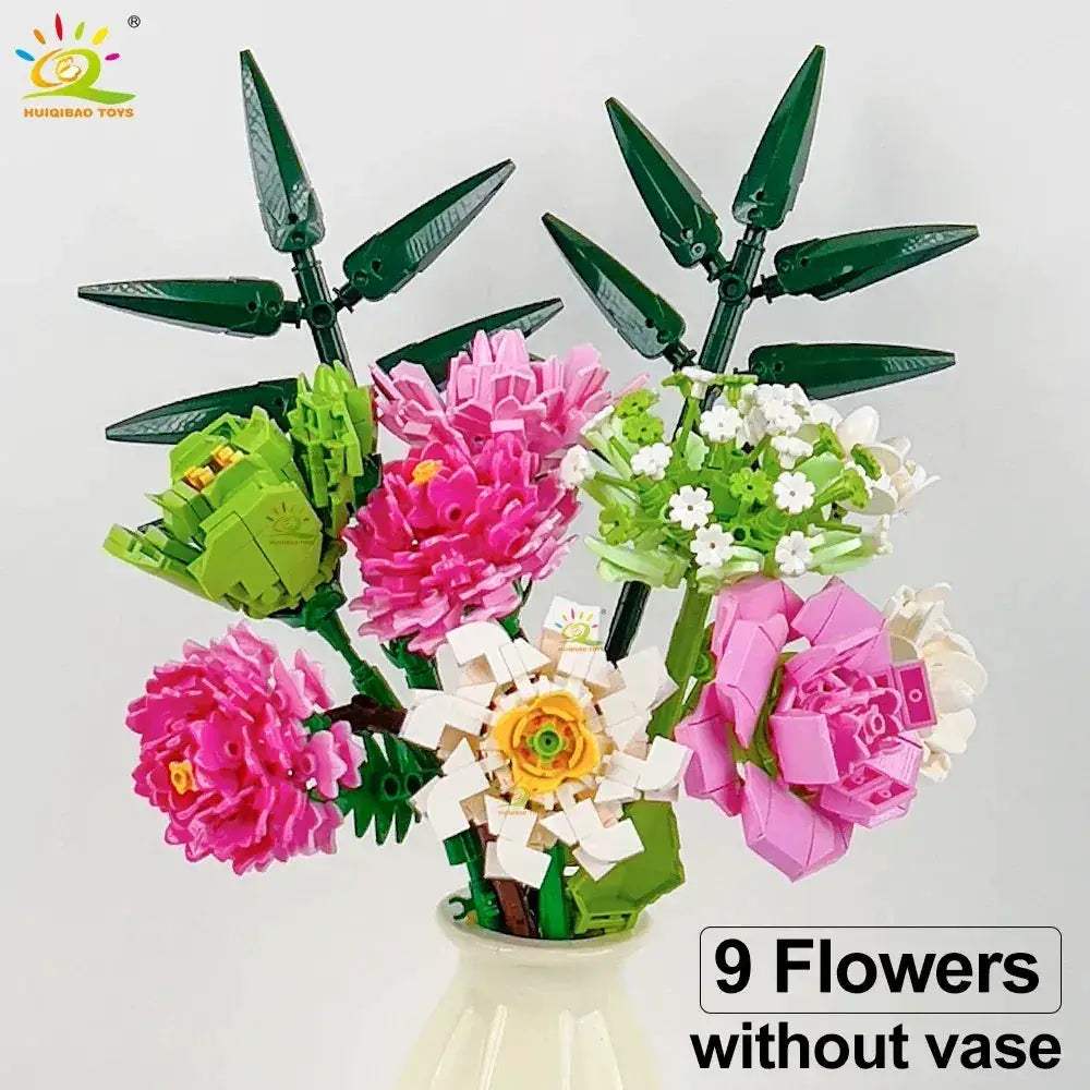 MOC DIY Eternal Bouquet Flower Building Blocks Set For Kids - ToylandEU