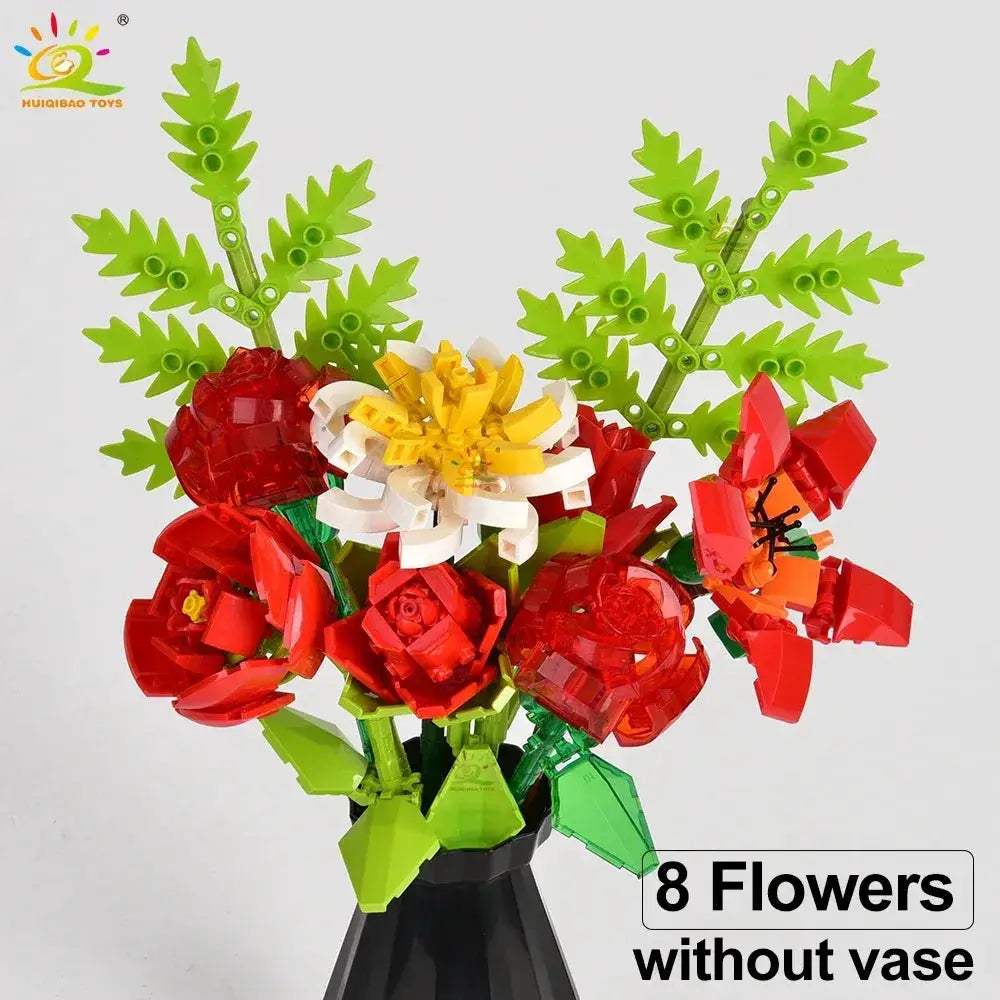 MOC DIY Eternal Bouquet Flower Building Blocks Set For Kids - ToylandEU