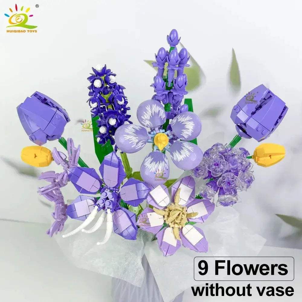 MOC DIY Eternal Bouquet Flower Building Blocks Set For Kids - ToylandEU