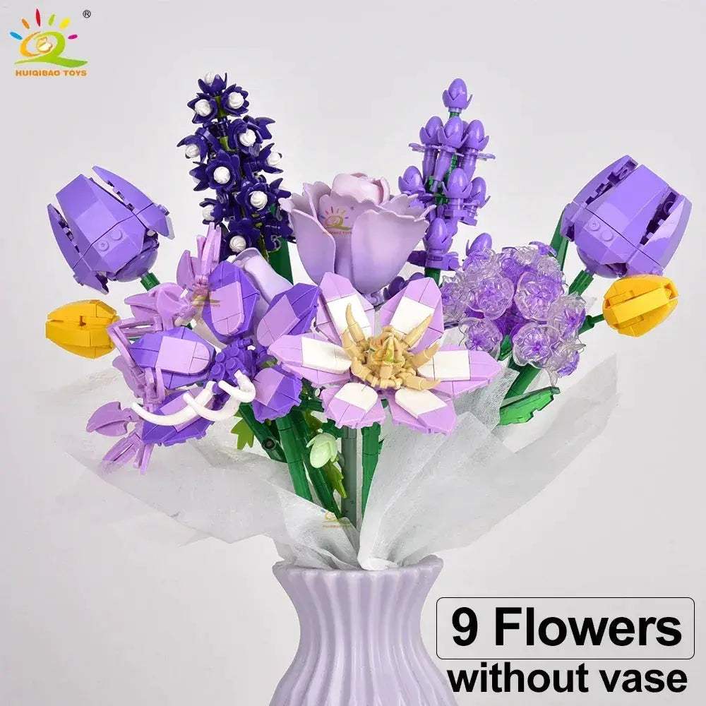 MOC DIY Eternal Bouquet Flower Building Blocks Set For Kids - ToylandEU