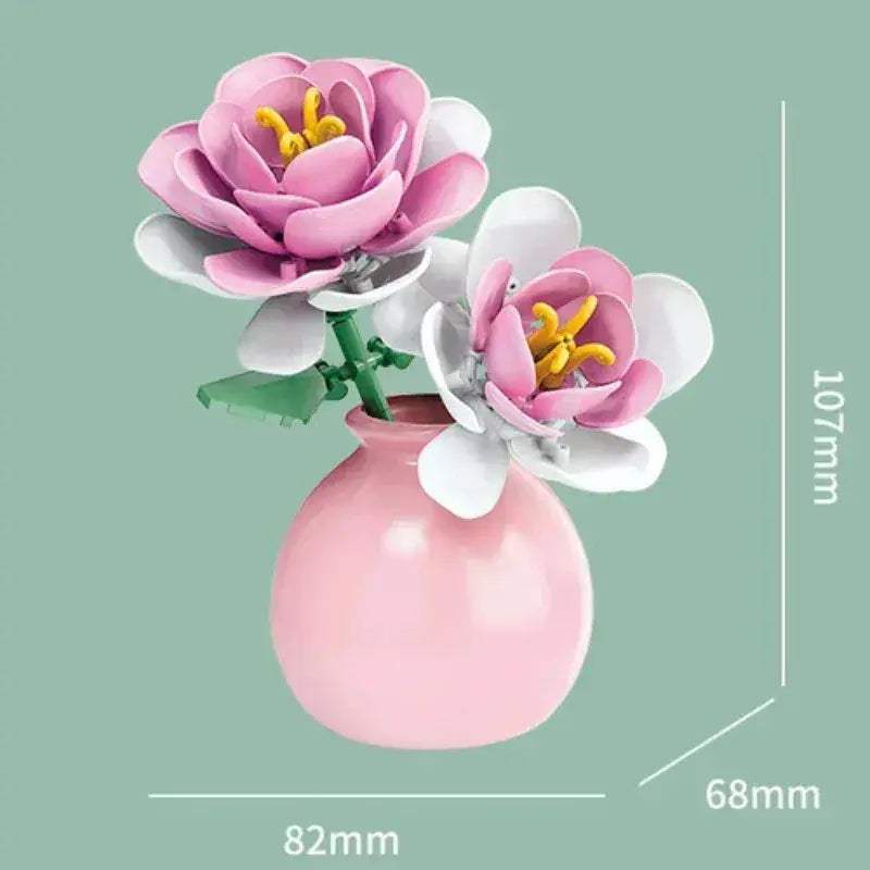 MOC DIY Flower Bouquet Building Blocks Kit For Creative Garden Decor - ToylandEU