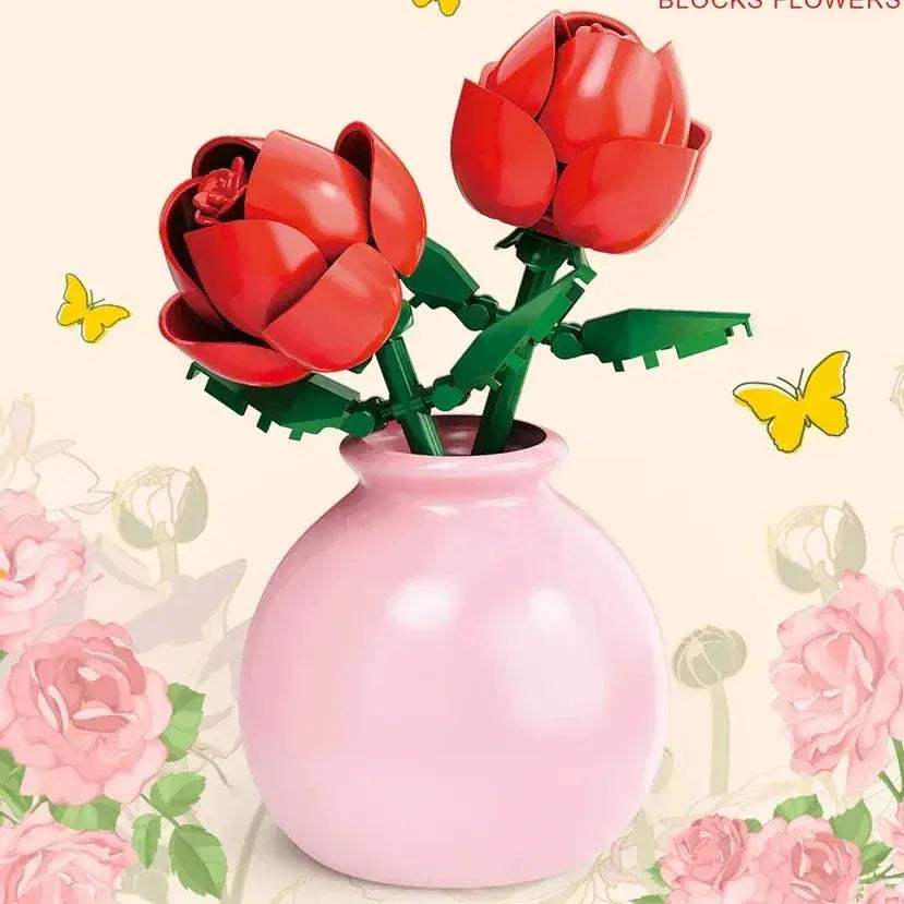 MOC DIY Flower Bouquet Building Blocks Kit For Creative Garden Decor - ToylandEU