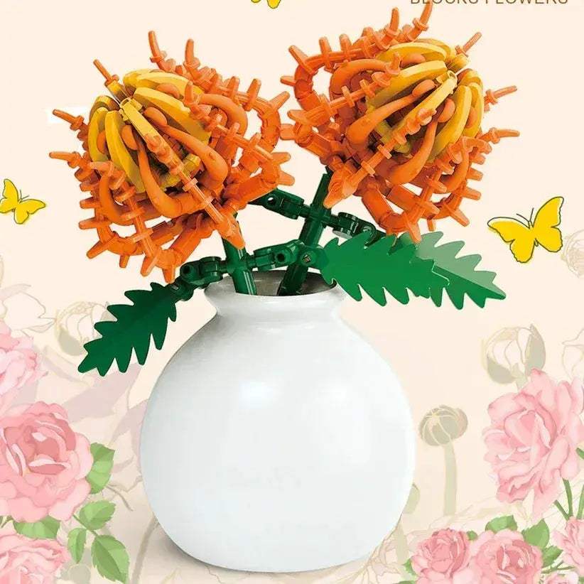 MOC DIY Flower Bouquet Building Blocks Kit For Creative Garden Decor - ToylandEU