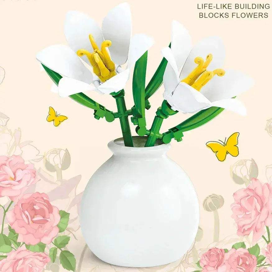 MOC DIY Flower Bouquet Building Blocks Kit For Creative Garden Decor - ToylandEU