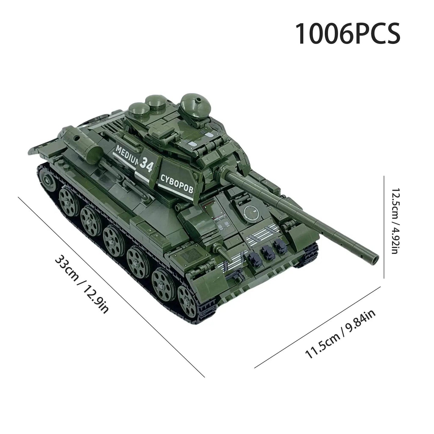 MOC MOC DIY Military Building Blocks Kit Lego Compatible Tank - ToylandEU