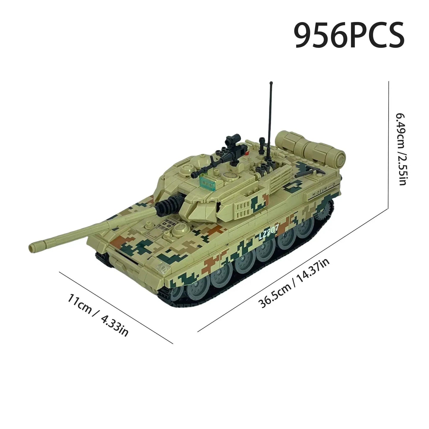 MOC MOC DIY Military Building Blocks Kit Lego Compatible Tank - ToylandEU