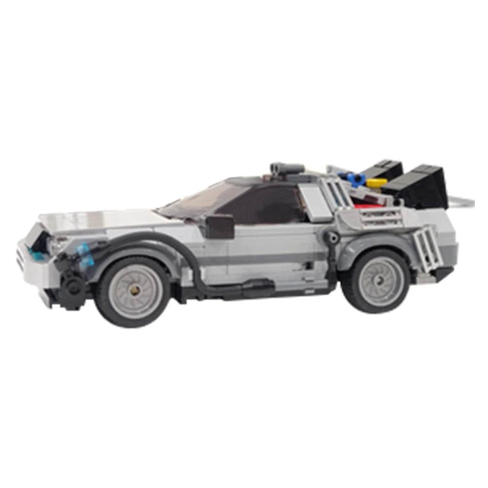 MOC Deloreaned Back To The Future Racing Car Time Machine Building Bricks MOC - ToylandEU