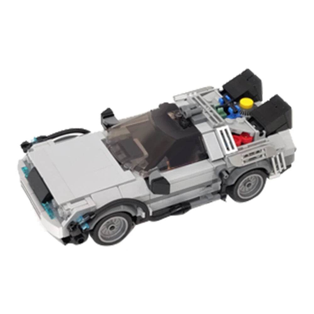 MOC Deloreaned Back To The Future Racing Car Time Machine Building Bricks MOC - ToylandEU