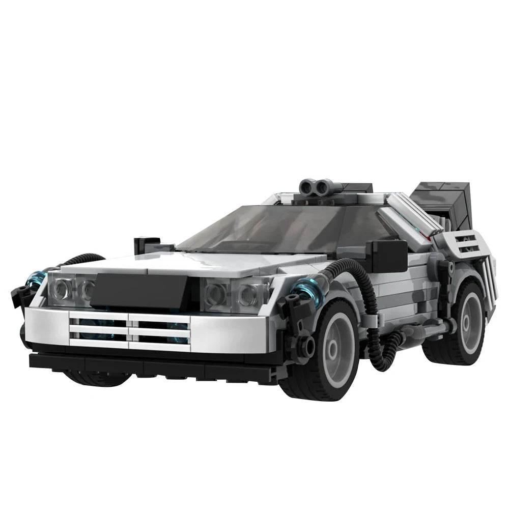 MOC Deloreaned Back To The Future Racing Car Time Machine Building Bricks MOC - ToylandEU