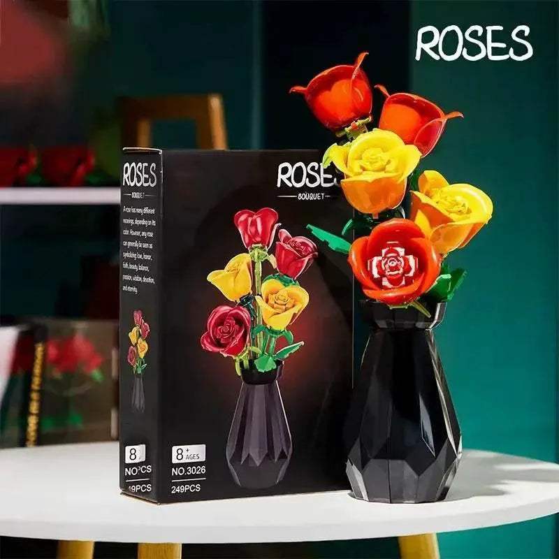 Deluxe Building Blocks Flower Bouquet Set For Home Decor - ToylandEU