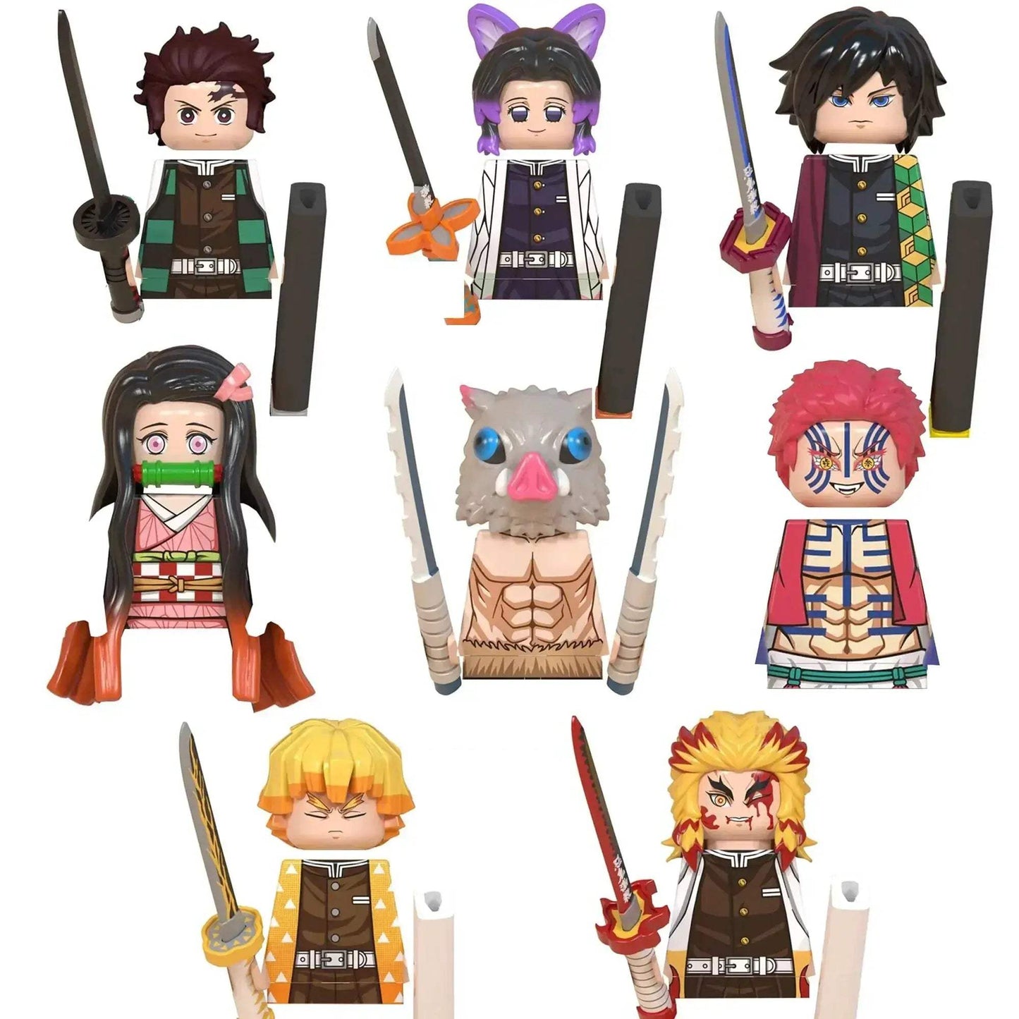 Demon Slayer Minifigs Anime Lego Compatible Building Blocks - ToylandEU