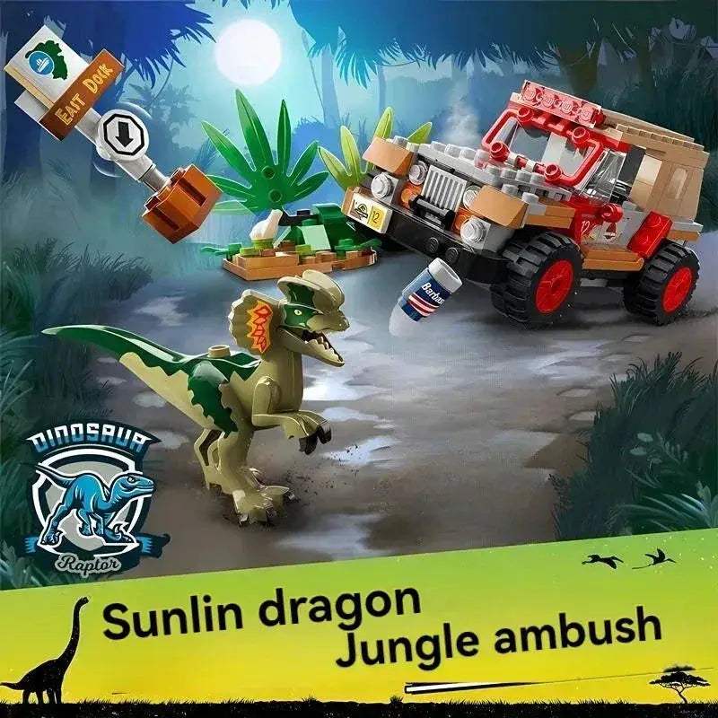 Dinosaur World Building Blocks Dilophosaurus Ambush Kit Compatible With 76958 - ToylandEU