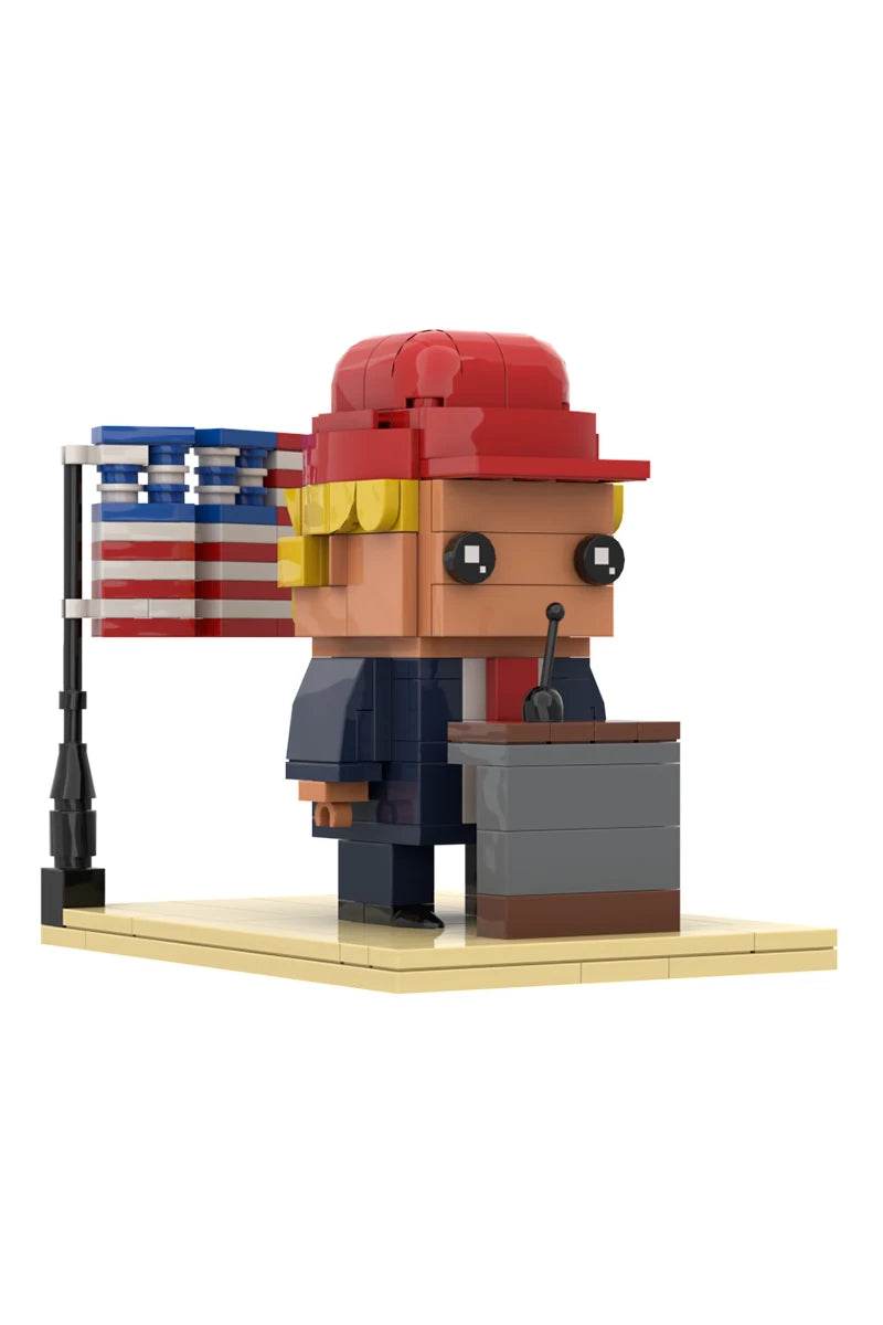 MOC Donald Trump BrickheadZ Doll Mini Action Gift Building Bricks MOC - ToylandEU