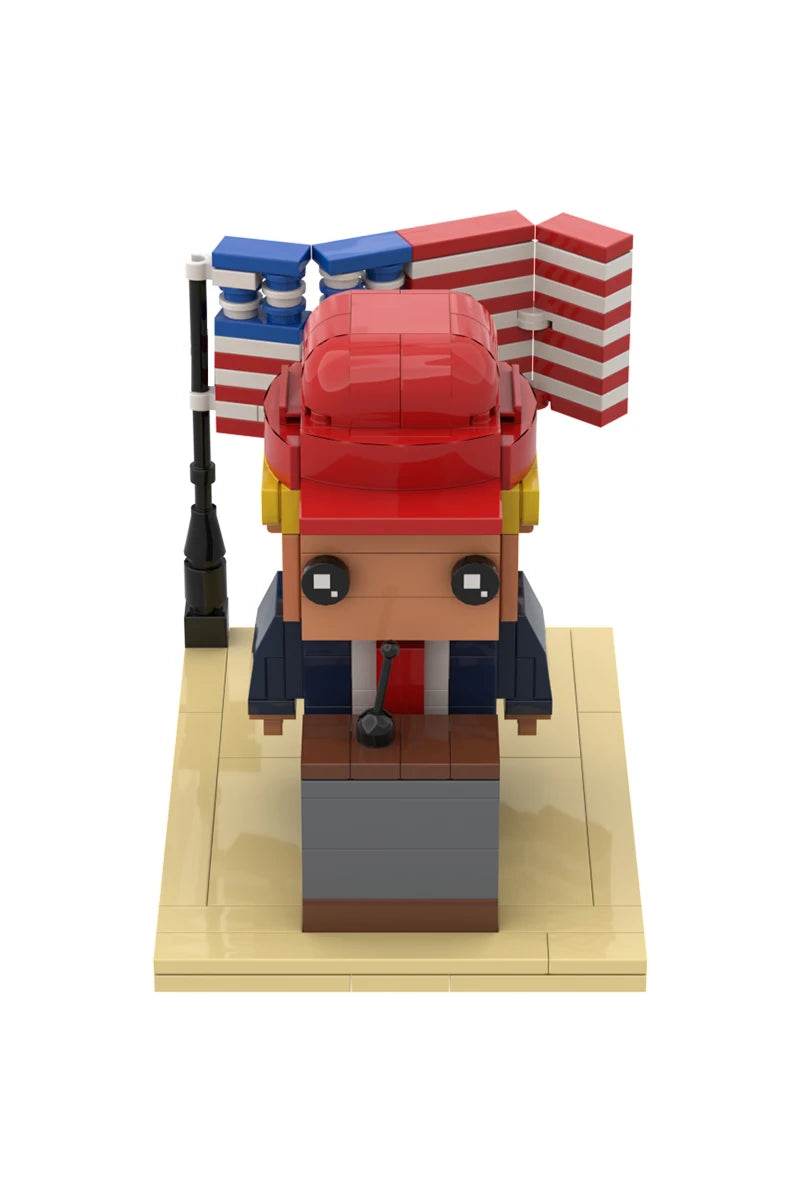 MOC Donald Trump BrickheadZ Doll Mini Action Gift Building Bricks MOC - ToylandEU