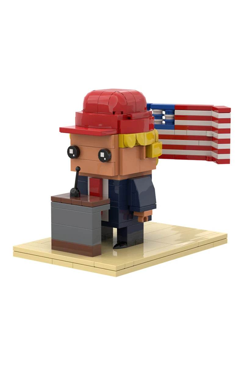 MOC Donald Trump BrickheadZ Doll Mini Action Gift Building Bricks MOC - ToylandEU
