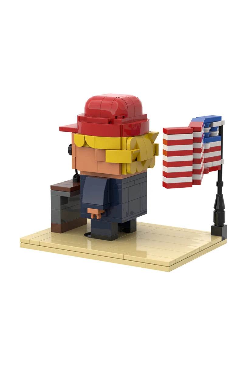 MOC Donald Trump BrickheadZ Doll Mini Action Gift Building Bricks MOC - ToylandEU