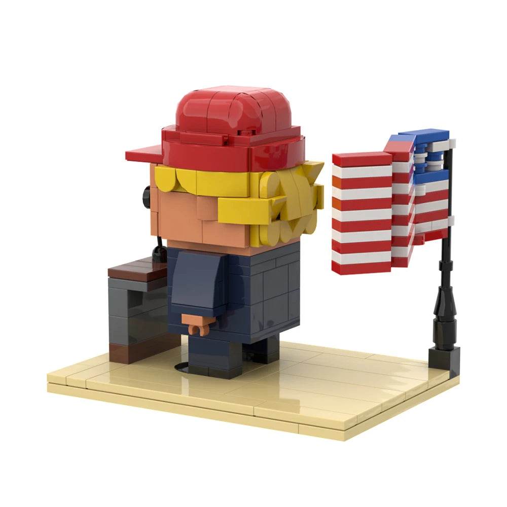 MOC Donald Trump BrickheadZ Doll Model Building Block Gift Building Bricks MOC - ToylandEU