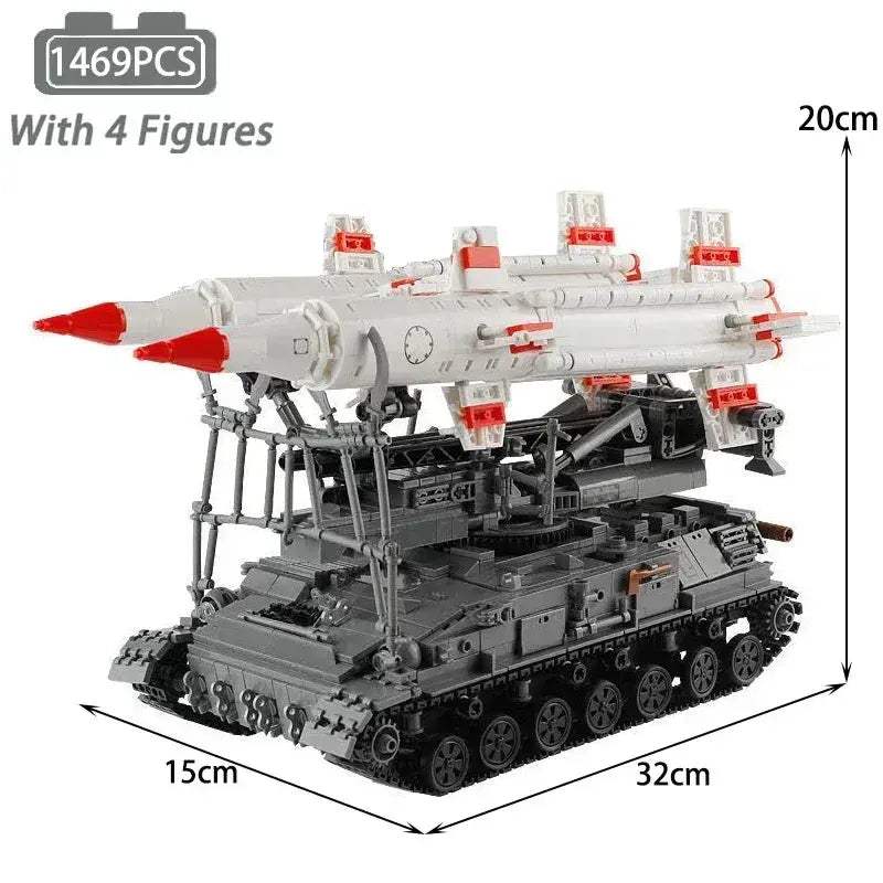 MOC Durable Military Tank Building Blocks Set For Kids - ToylandEU