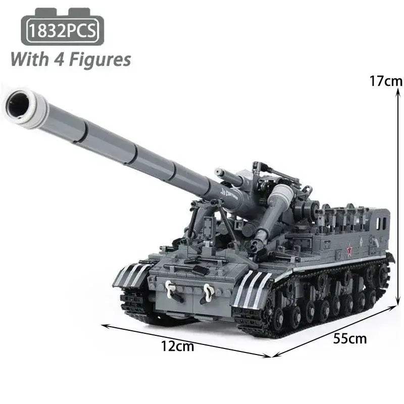 MOC Durable Military Tank Building Blocks Set For Kids - ToylandEU
