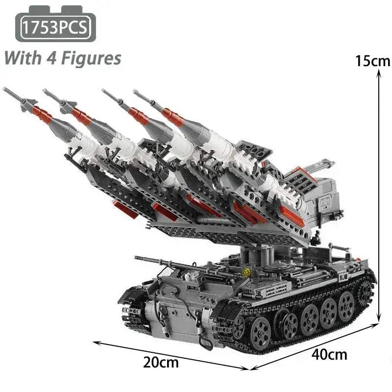 MOC Durable Military Tank Building Blocks Set For Kids - ToylandEU