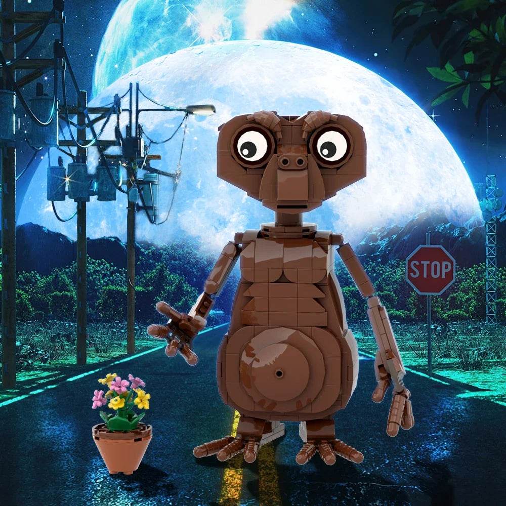 MOC E.T Alien Bricks Model Terror Science Movie Figures Set Building Bricks MOC - ToylandEU