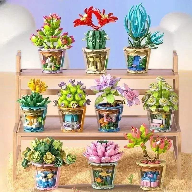 MOC Educational 3D Bouquet Building Blocks For Girls And Home Decoration - ToylandEU