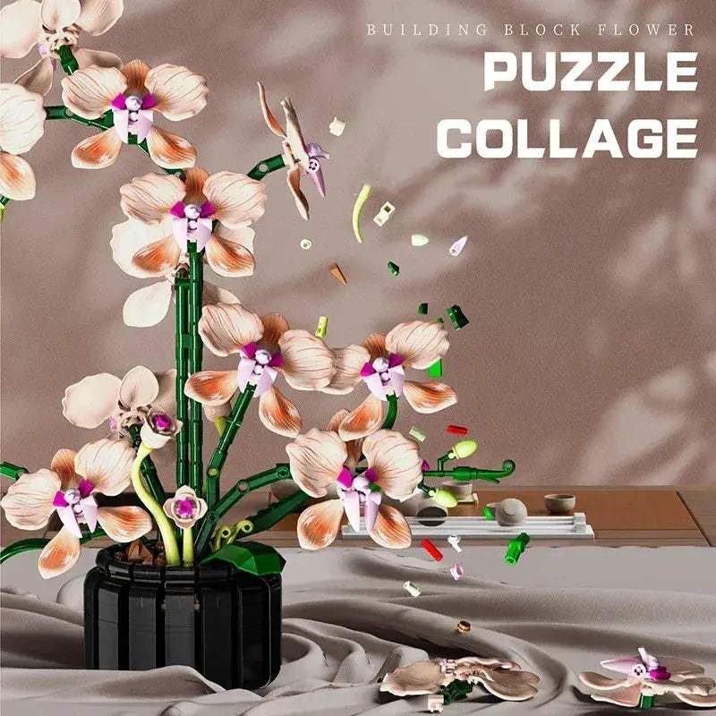 Educational Building Blocks Lego Compatible Set 866 Pieces City Mini Orchid Potted Plants For Kids Gift - ToylandEU