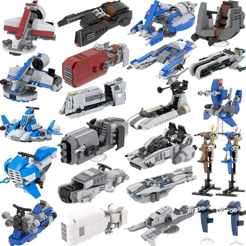 Educational SciFi Building Blocks Model Kit Aerocraft Speeder Bike - ToylandEU