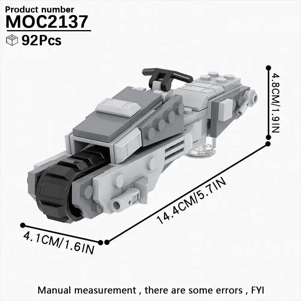 Educational SciFi Building Blocks Model Kit Aerocraft Speeder Bike - ToylandEU