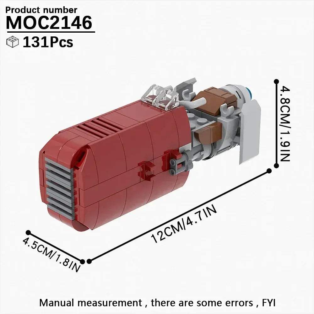 Educational SciFi Building Blocks Model Kit Aerocraft Speeder Bike - ToylandEU