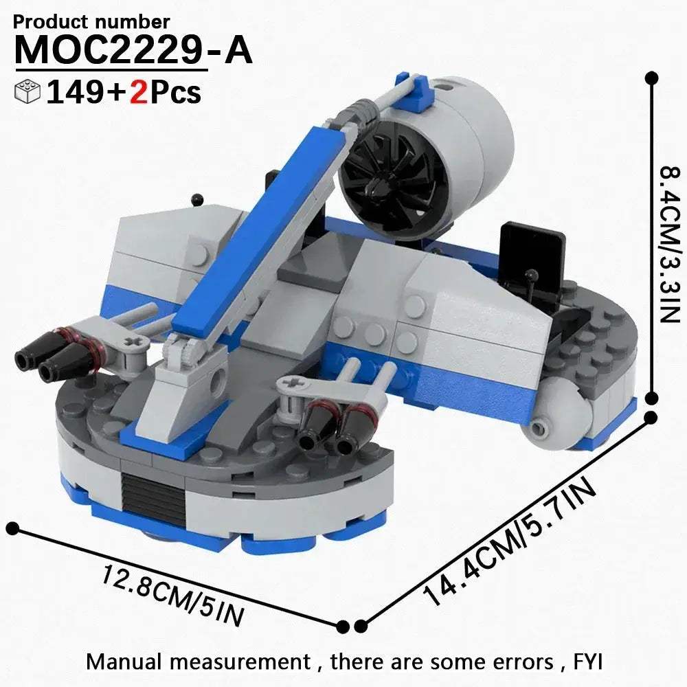 Educational SciFi Building Blocks Model Kit Aerocraft Speeder Bike - ToylandEU