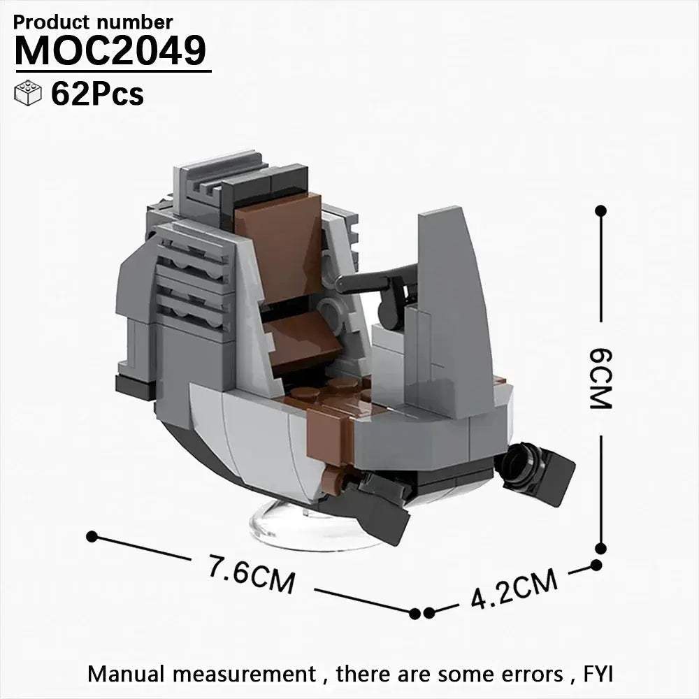 Educational SciFi Building Blocks Model Kit Aerocraft Speeder Bike - ToylandEU
