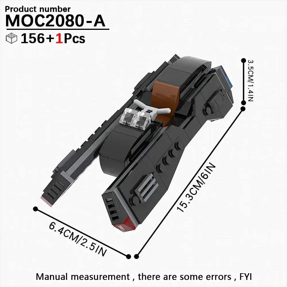 Educational SciFi Building Blocks Model Kit Aerocraft Speeder Bike - ToylandEU