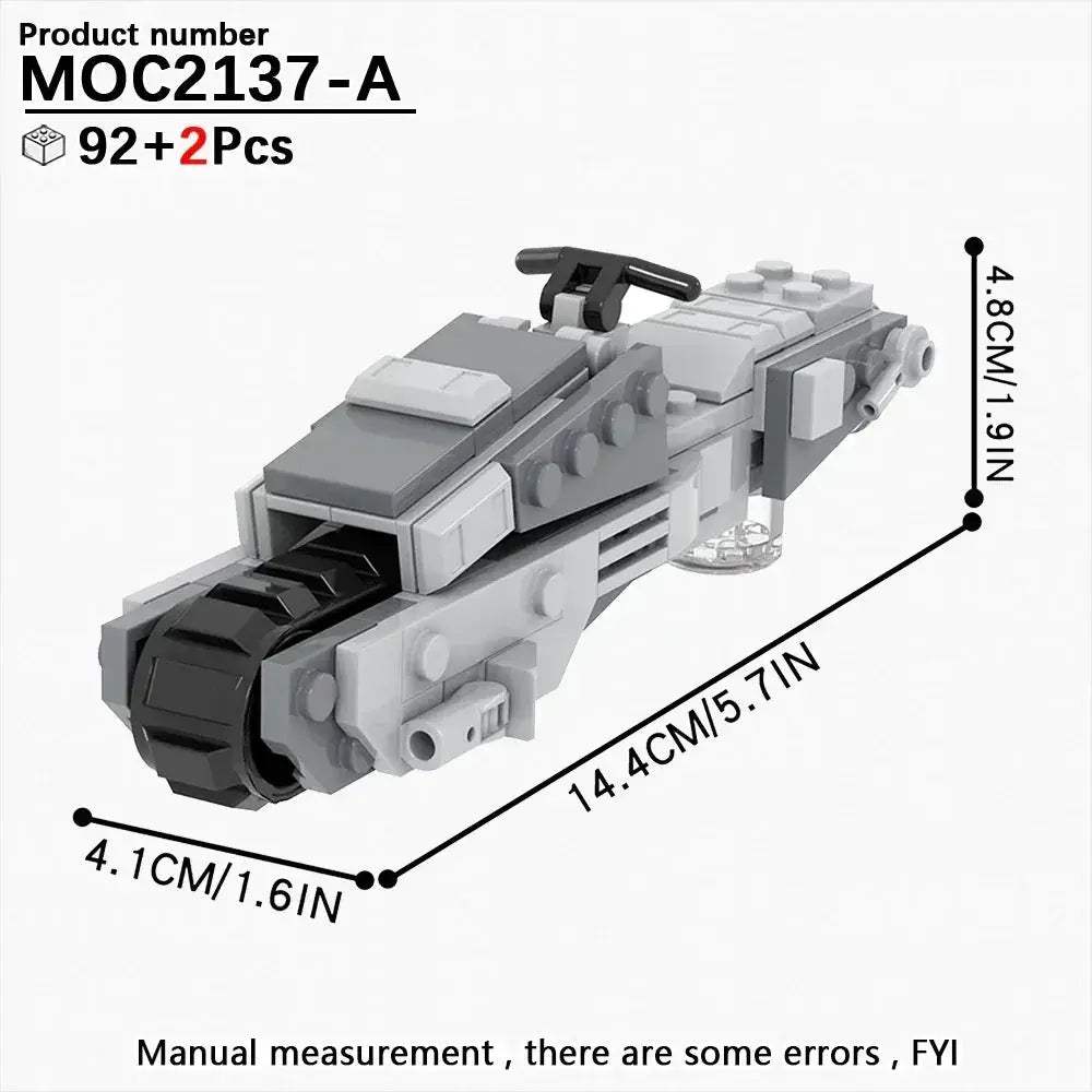 Educational SciFi Building Blocks Model Kit Aerocraft Speeder Bike - ToylandEU