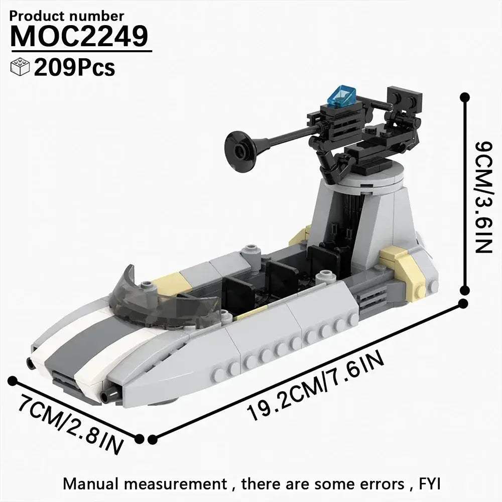 Educational SciFi Building Blocks Model Kit Aerocraft Speeder Bike - ToylandEU