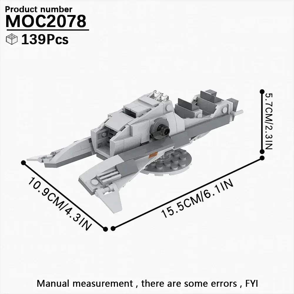 Educational SciFi Building Blocks Model Kit Aerocraft Speeder Bike - ToylandEU