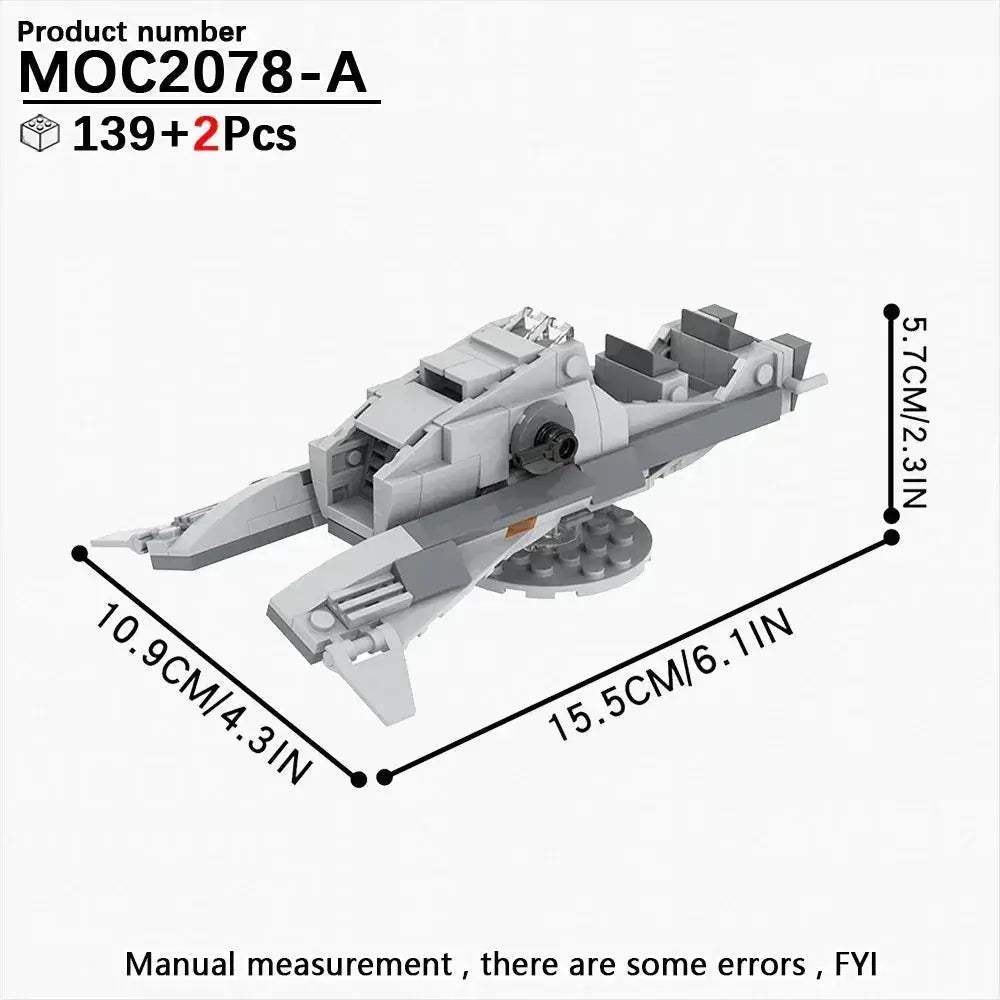 Educational SciFi Building Blocks Model Kit Aerocraft Speeder Bike - ToylandEU