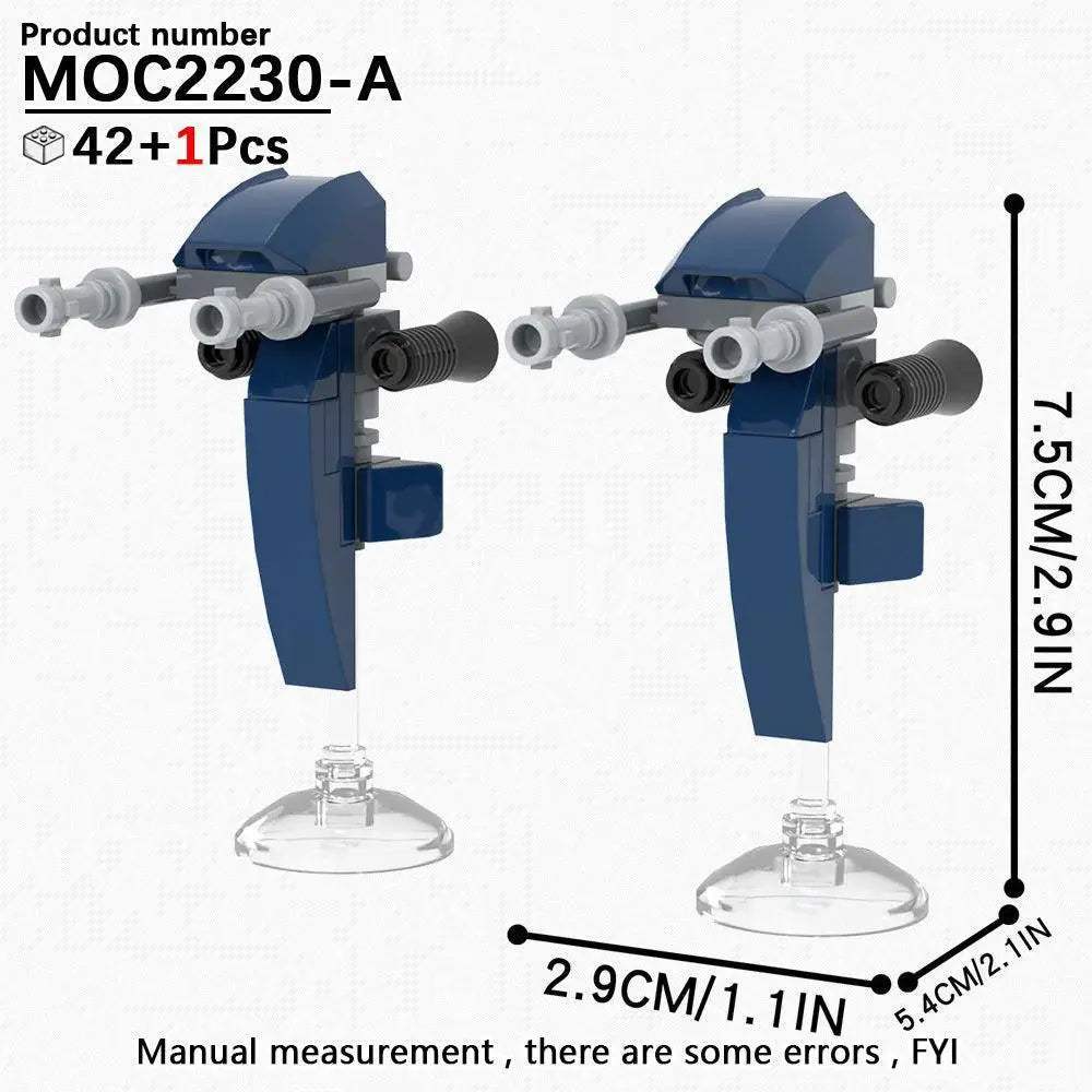 Educational SciFi Building Blocks Model Kit Aerocraft Speeder Bike - ToylandEU