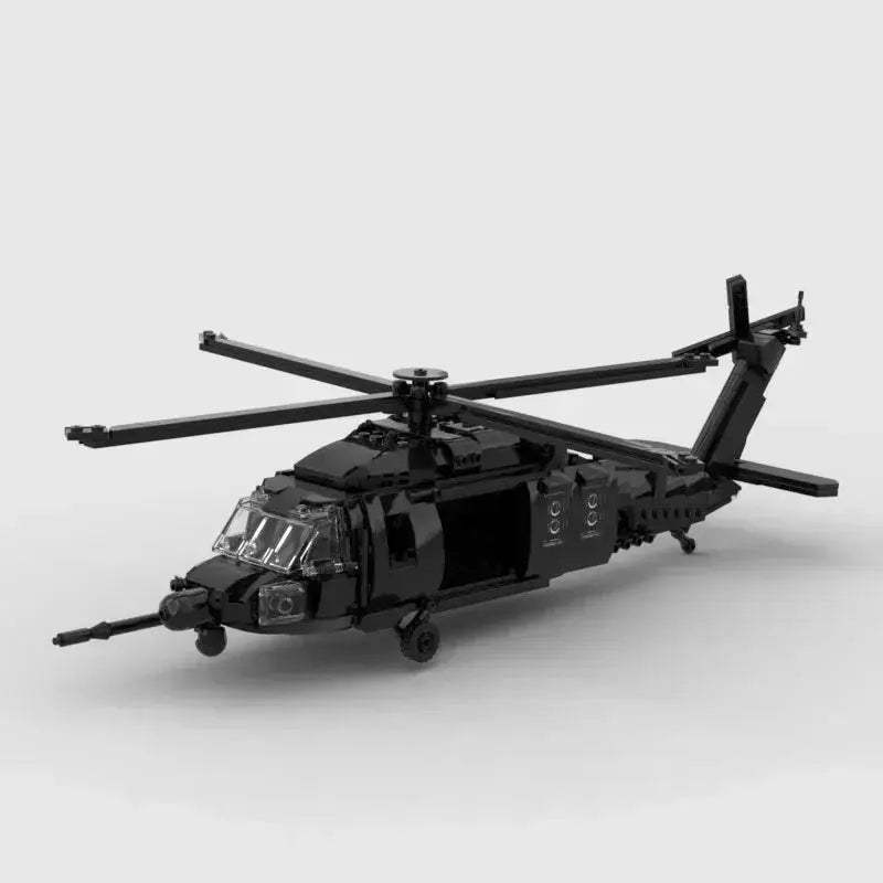 MOC Educational UH60 Black Hawk Helicopter Building Blocks Set - ToylandEU