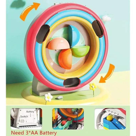 Electric Marble Wheel Building Blocks with Lift Track for Endless Fun - ToylandEU
